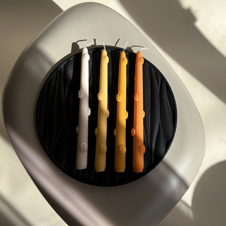 Jack O'Lantern 3D Stabkerzen 4er Set